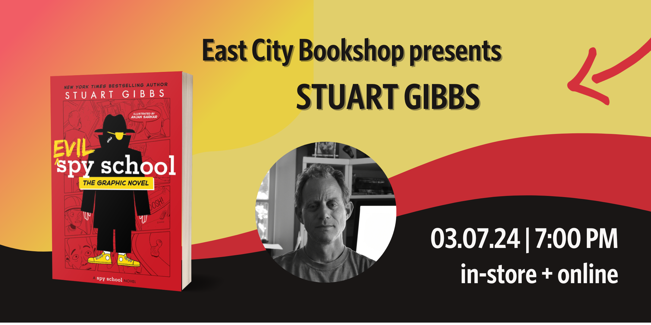 Hybrid Event: Stuart Gibbs, Evil Spy School the Graphic Novel